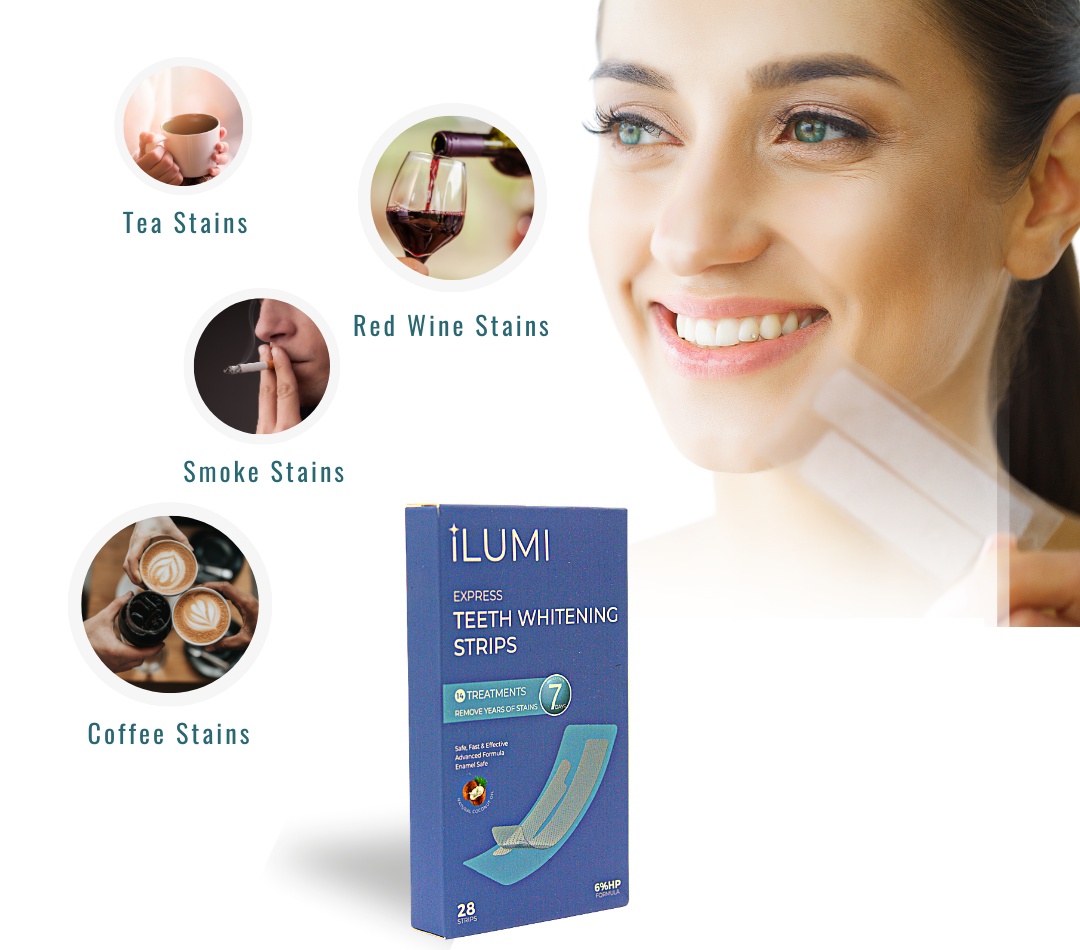 iLUMI 7 Day Express Vegan Whitening Strips, 14 Treatments