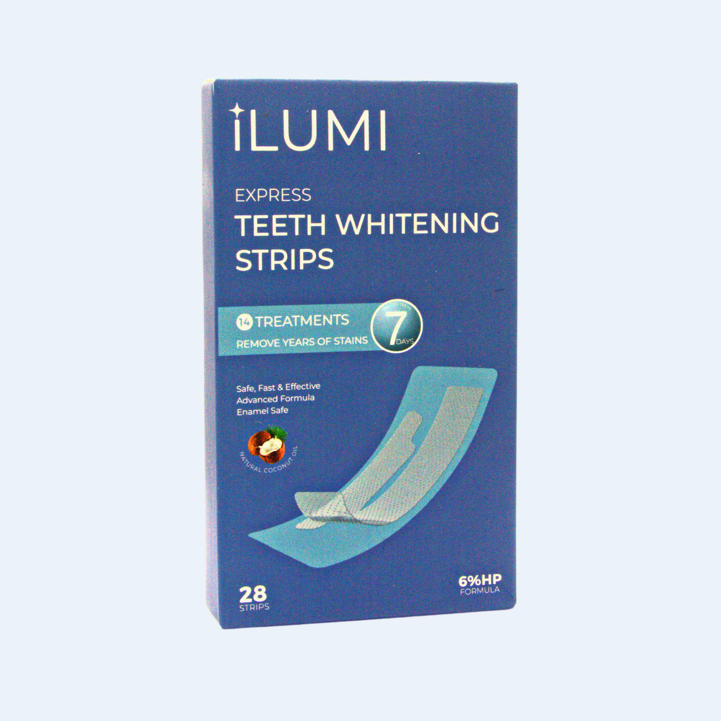 iLUMI 7 Day Express Vegan Whitening Strips, 14 Treatments
